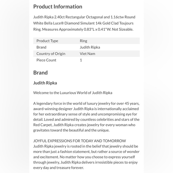 Judith Ripka White Gold Clad - Picture 8 of 8